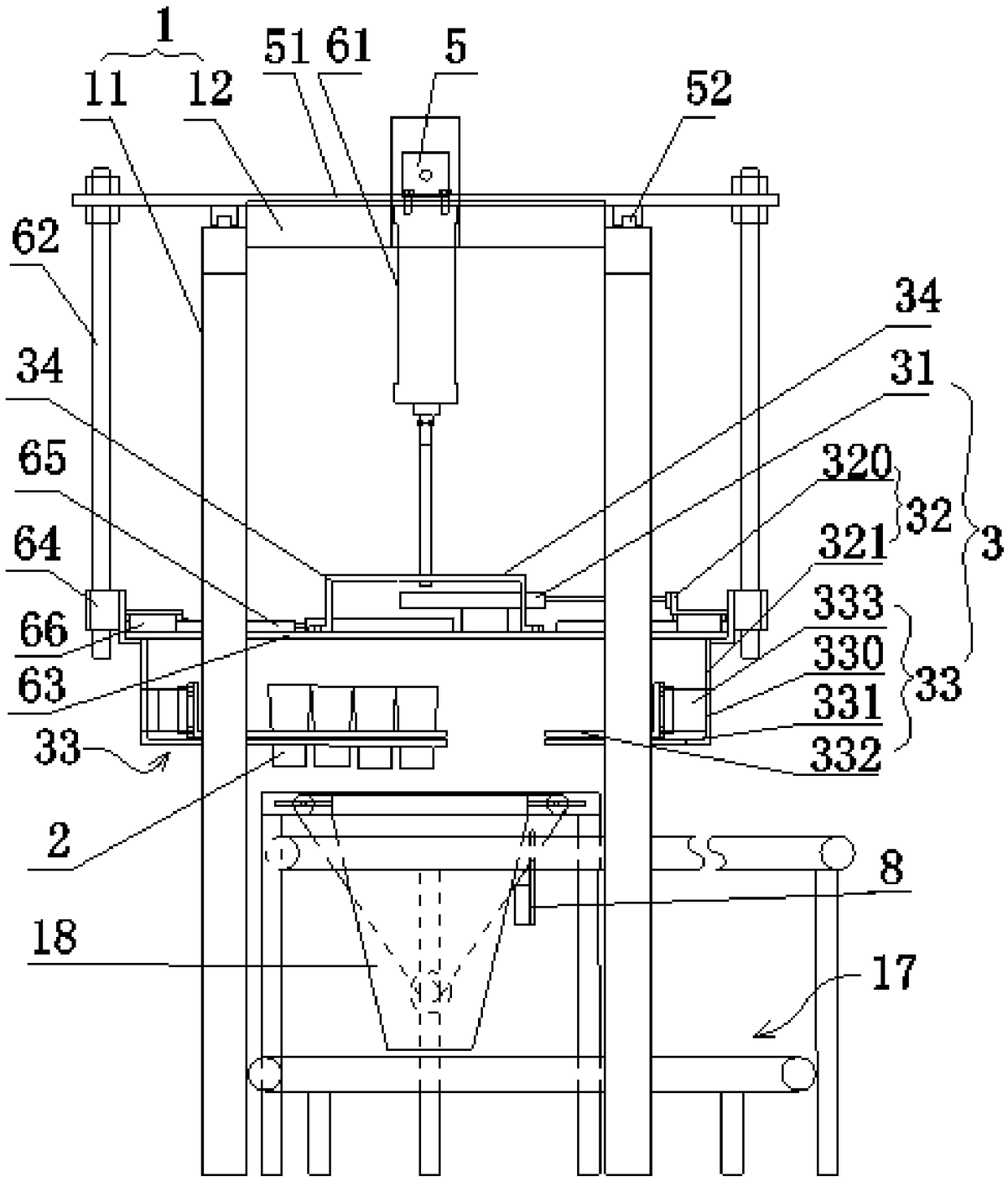 Vegetable root cutting machine