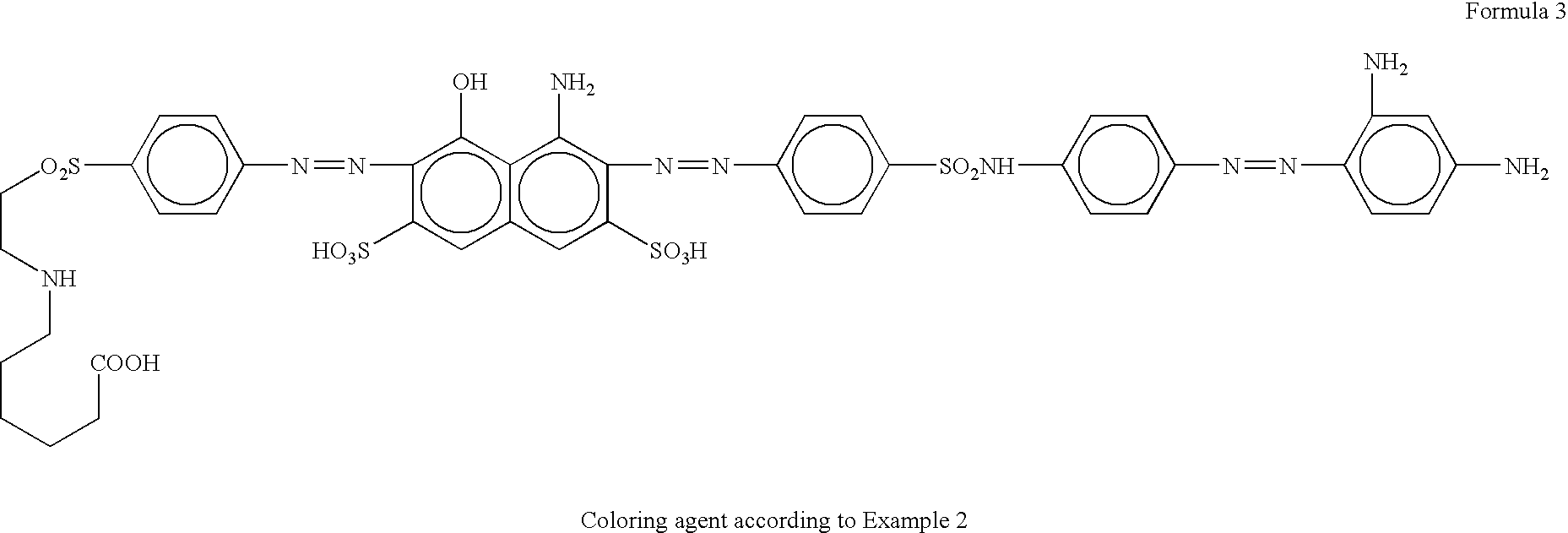 New anionic coloring agents to dye leather, paper, cardboard and textile substrates: mixtures of coloring agents including these new products, and substrates dyed using the above coloring agents