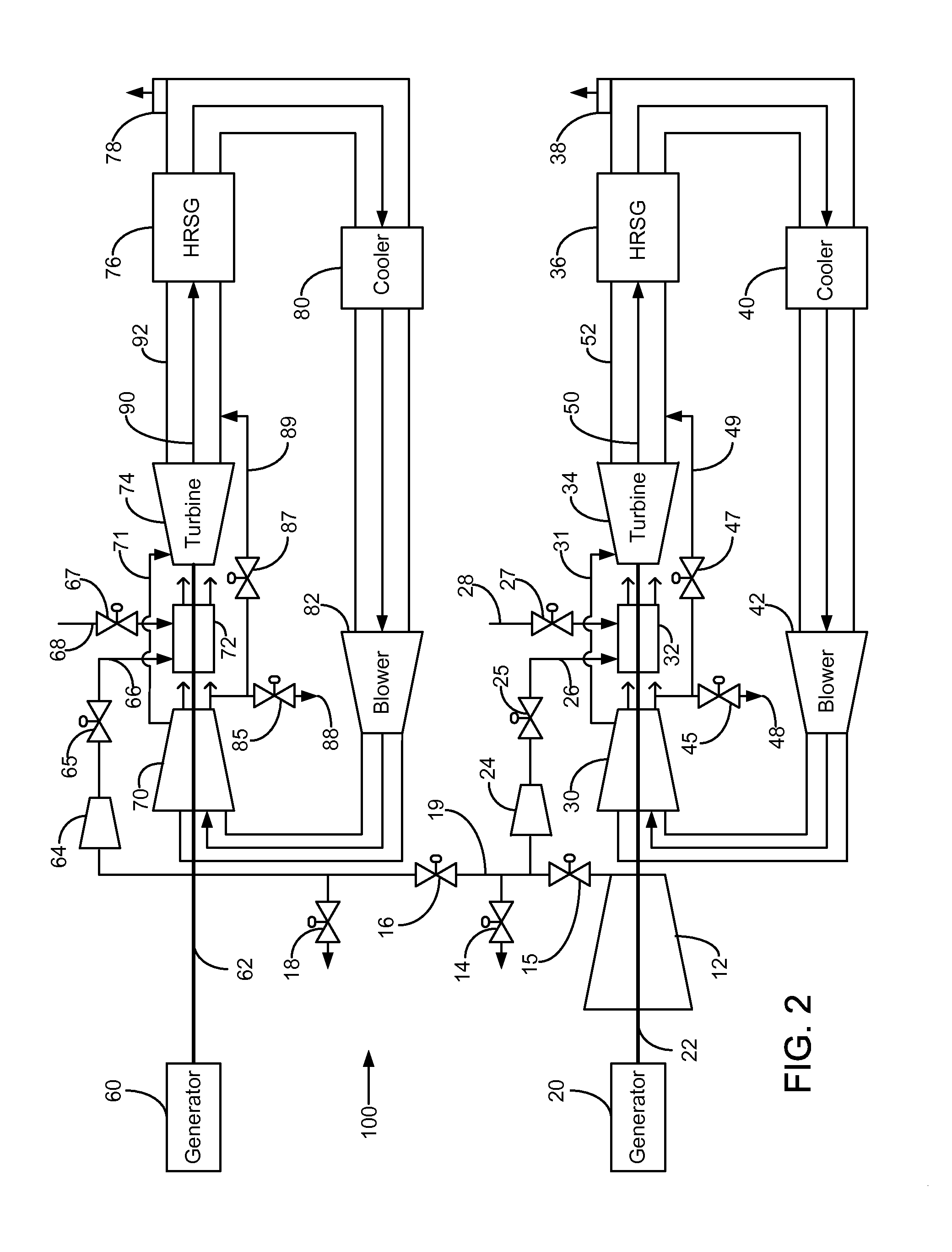 Power plant start-up method and method of venting the power plant