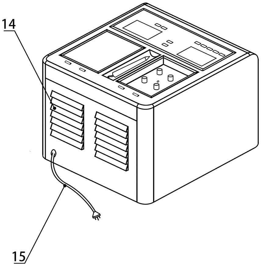 Spreading and baking all-in-one machine for frozen slices