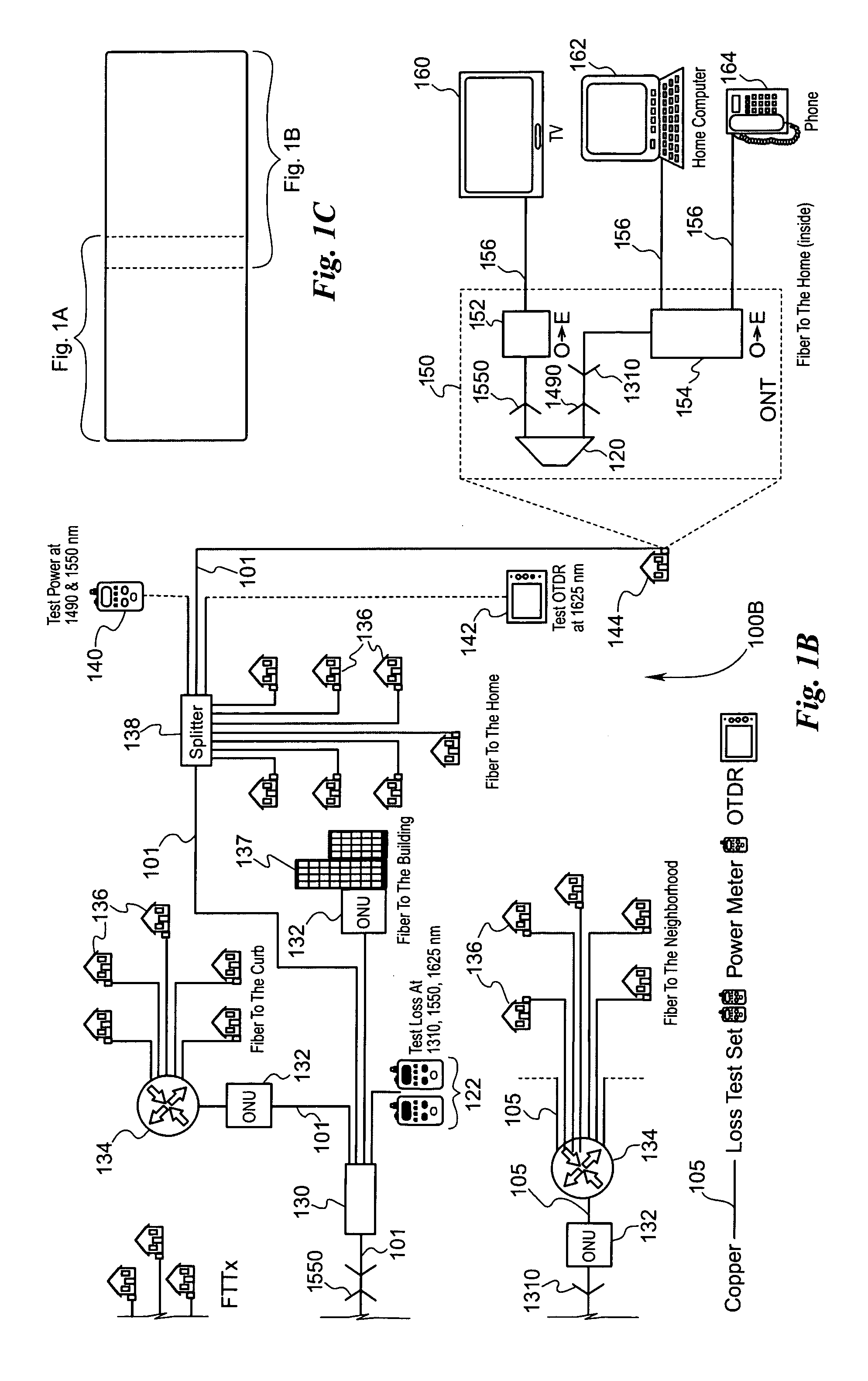 Passive optical network loss test apparatus and method of use thereof