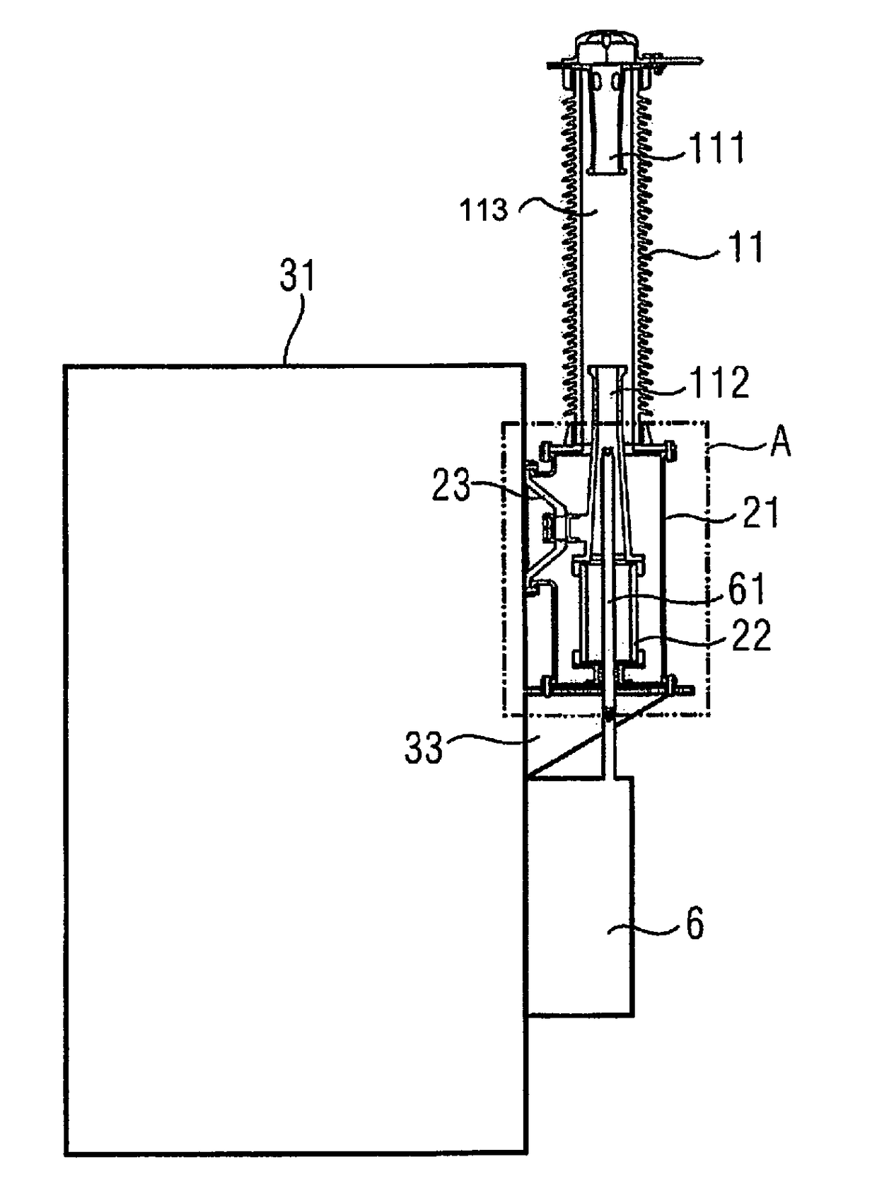 High-voltage combined electrical apparatus