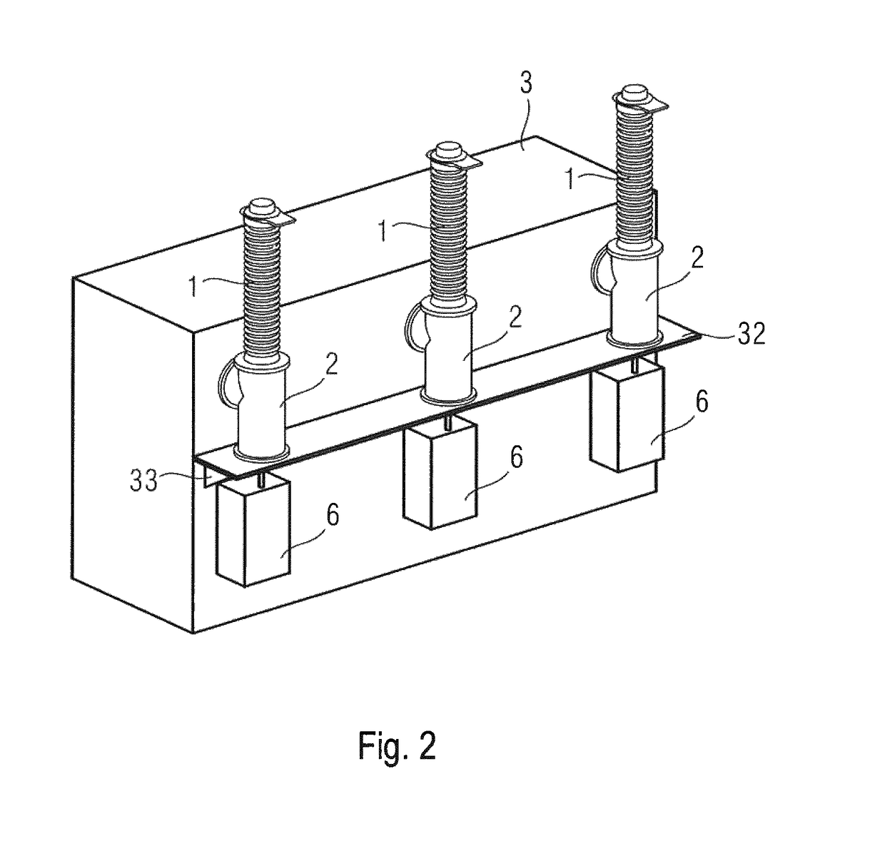 High-voltage combined electrical apparatus