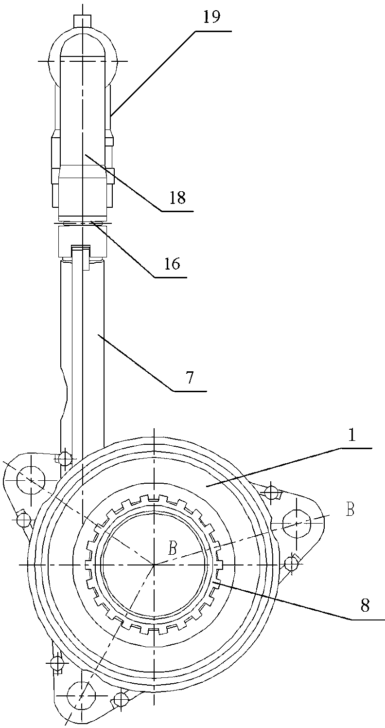 Push type self-aligning hydraulic release bearing wheel cylinder unit