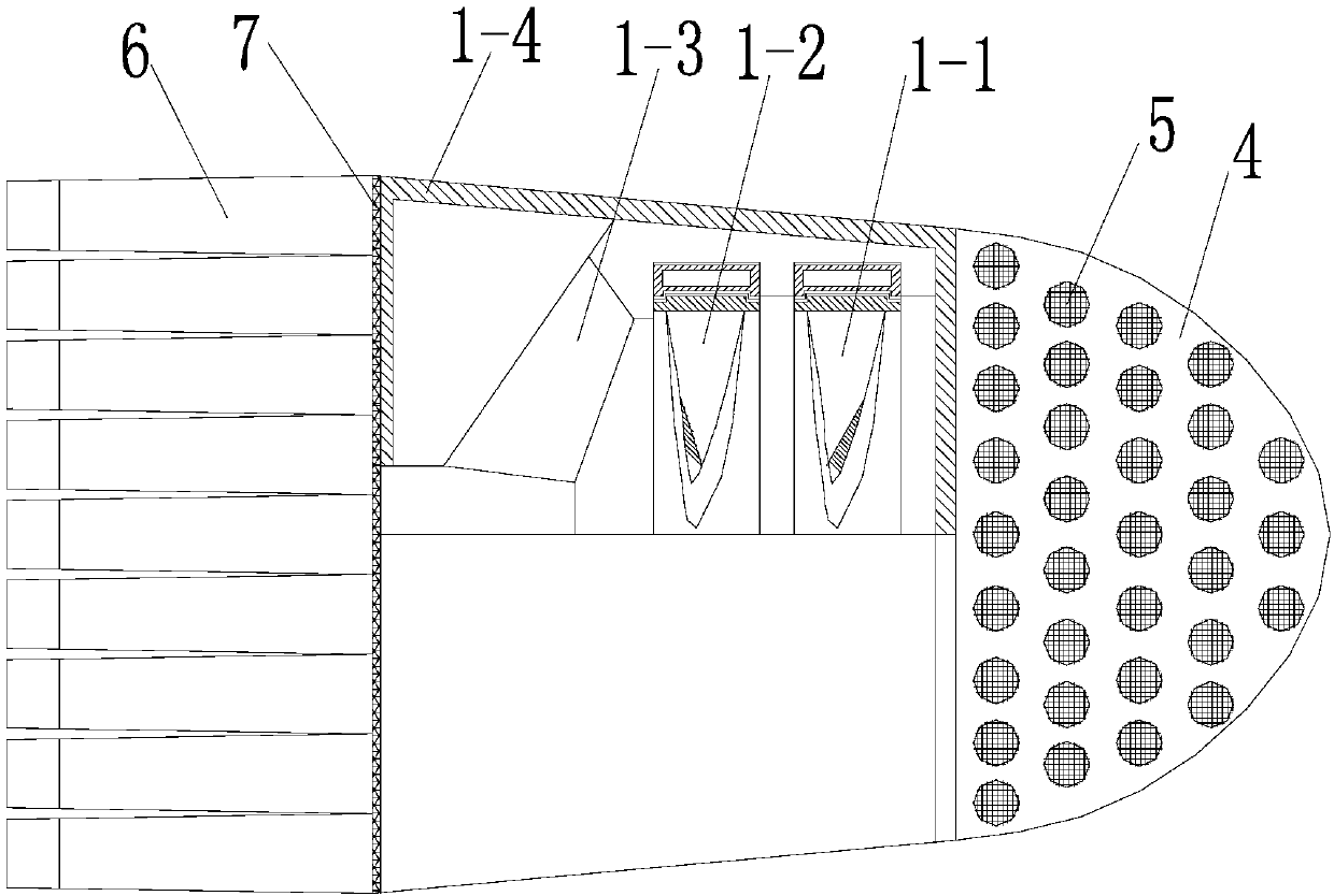 Front and rear dual-drive all-electric permanent-magnet shaftless vector propulsion structure for high-speed submarine