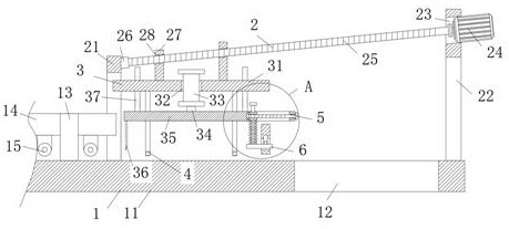 Corrugated paper processing cutting device with a material receiving structure