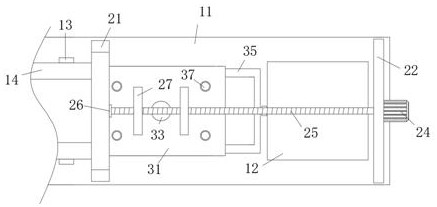 Corrugated paper processing cutting device with a material receiving structure