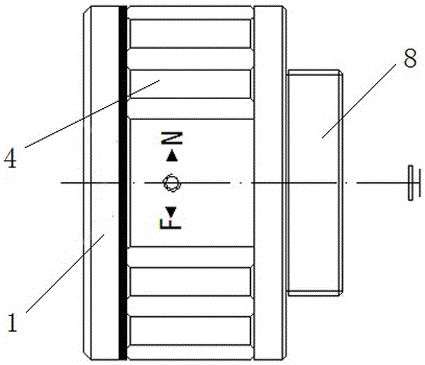 Portable long wave infrared temperature measuring lens and working method thereof