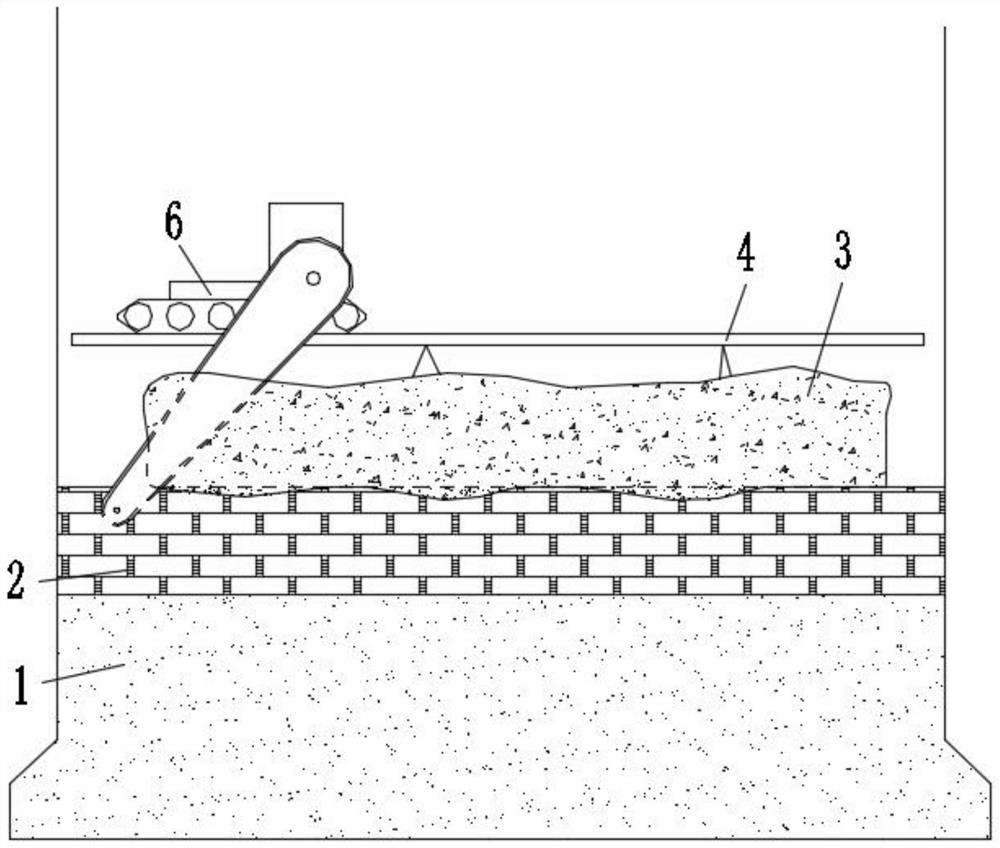 A method for decomposing residual iron in a blast furnace