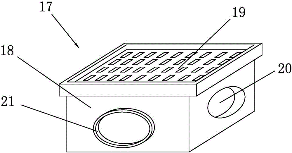 Rain water system for building districts of sponge cities and construction method of rain water system