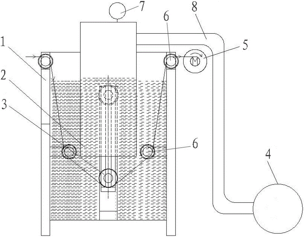 Vacuum type continuous oiling equipment for chain