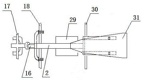 A two-wheel agricultural spraying vehicle