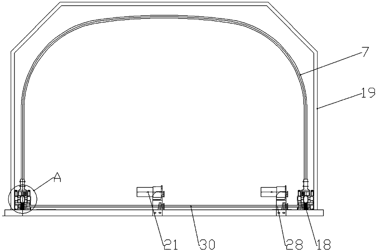 A mobile garage with adjustable length