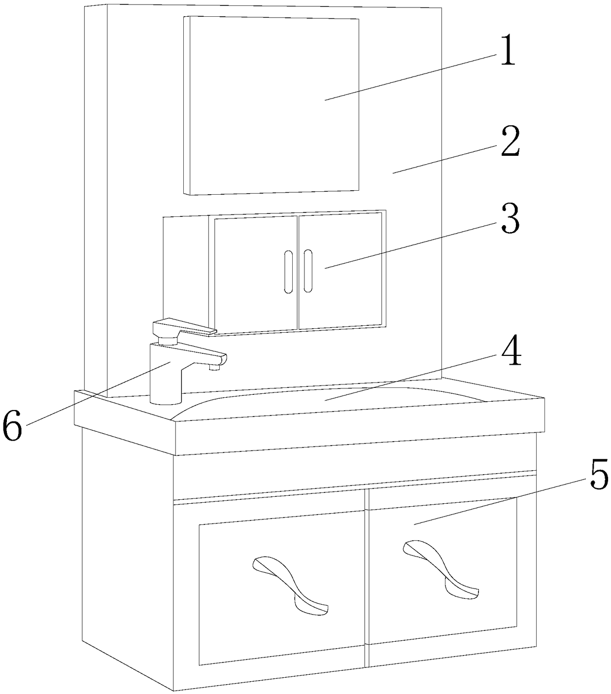 Bathroom dressing table realizing volume expanding purpose and being capable of preventing moisture permeation