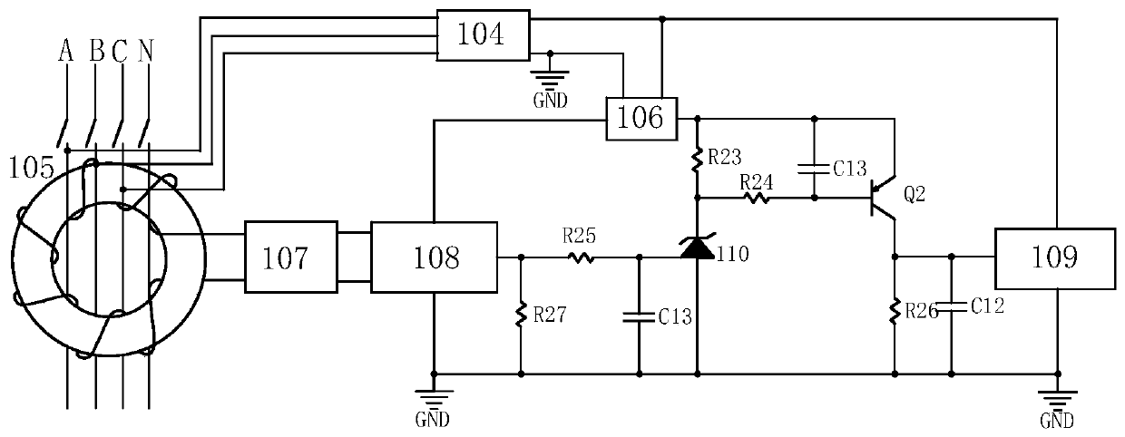 Delayed electric leakage protection circuit