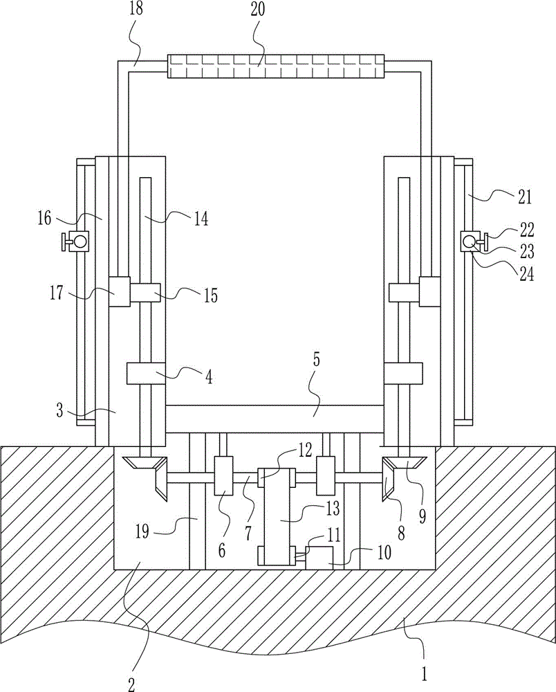 Lifting type leg pressing device used for physical education