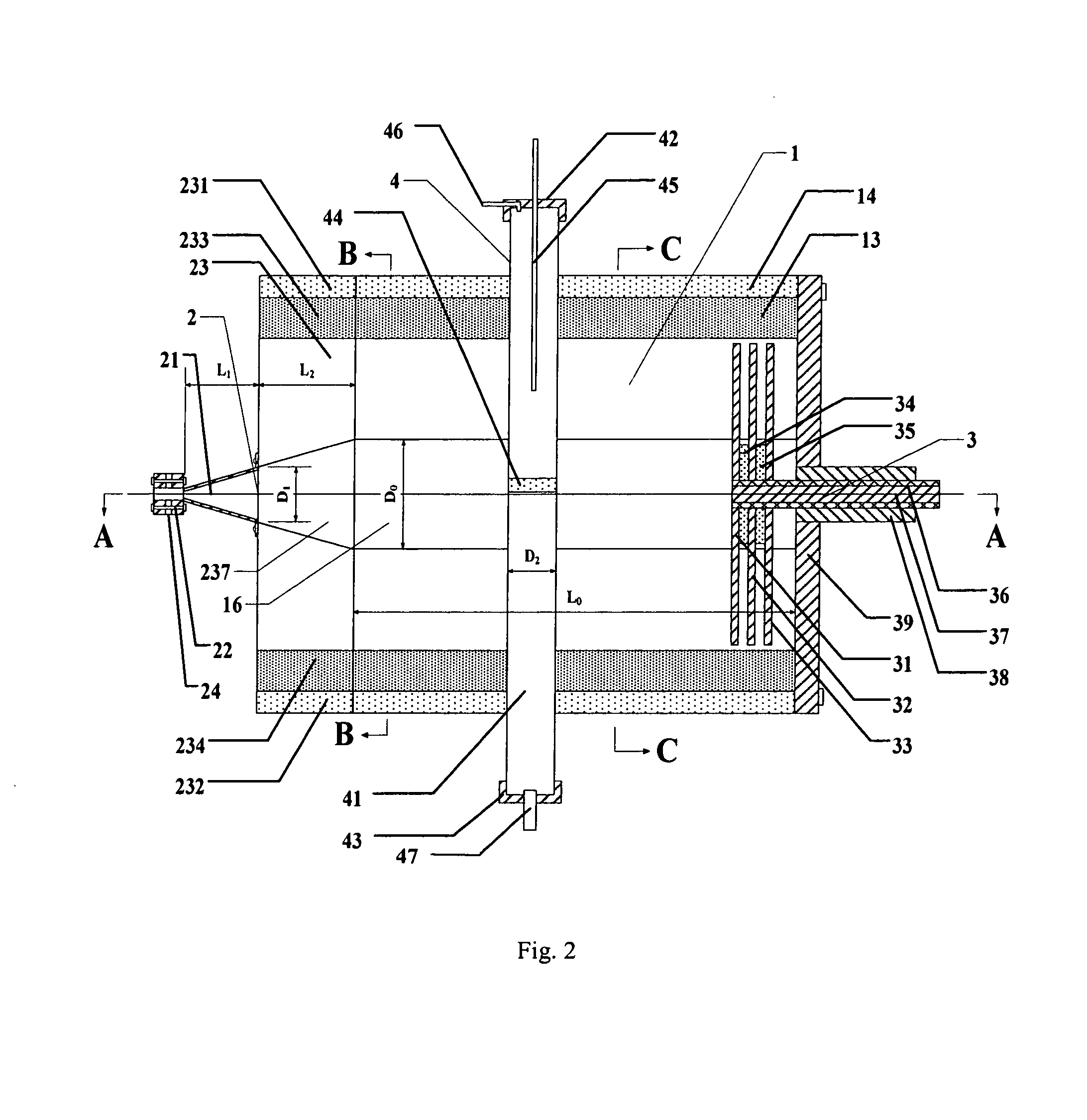 Recess waveguide microwave chemical plant for production of ethene from natural gas and the process using said plant