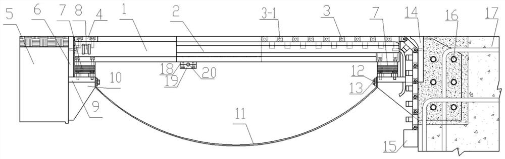 Unit beam type multidirectional displacement telescopic device