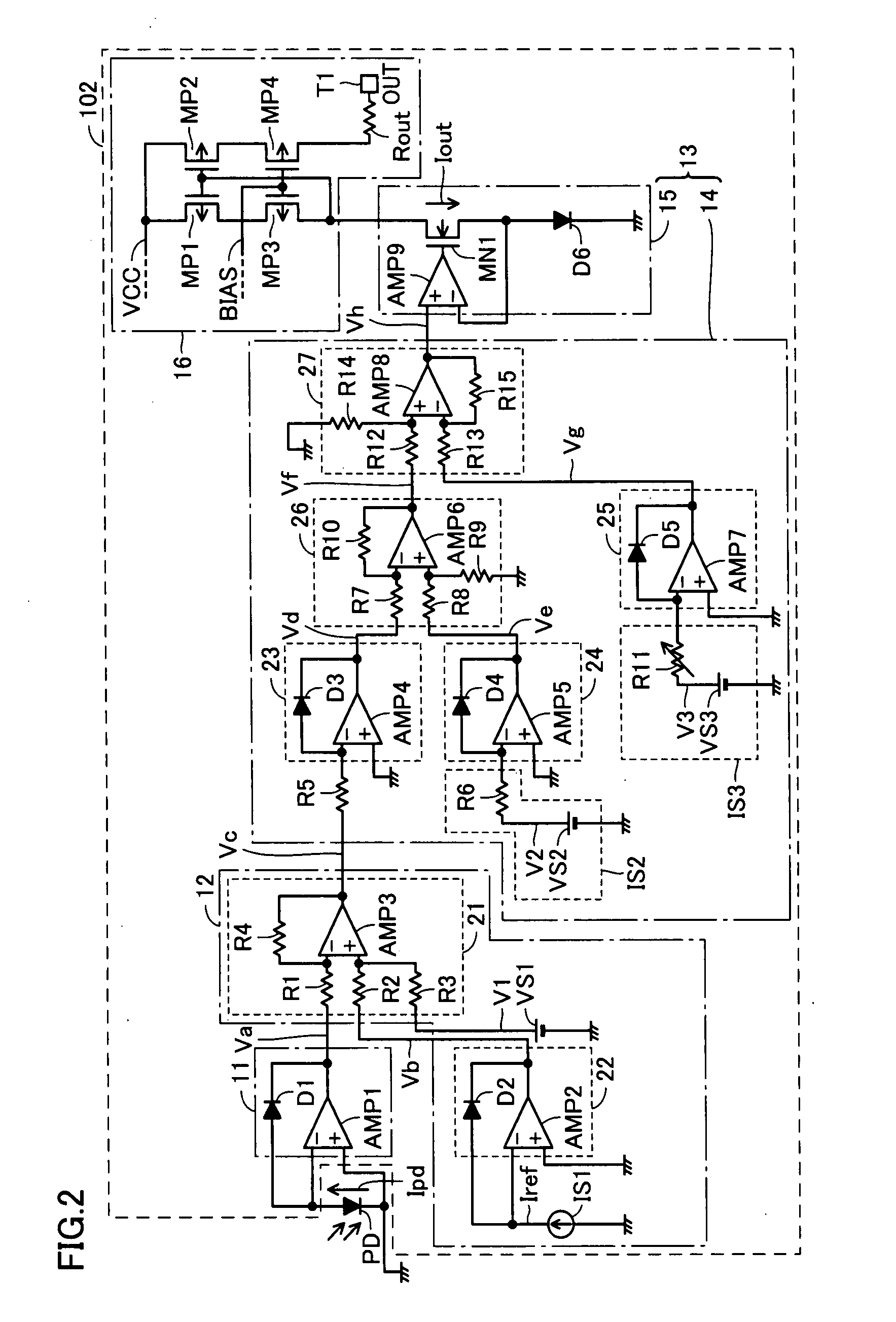 Photocurrent sensing circuit converting an illumination of visible light into an electric signal as well as photosensor and electronic device with the photocurrent sensing circuit