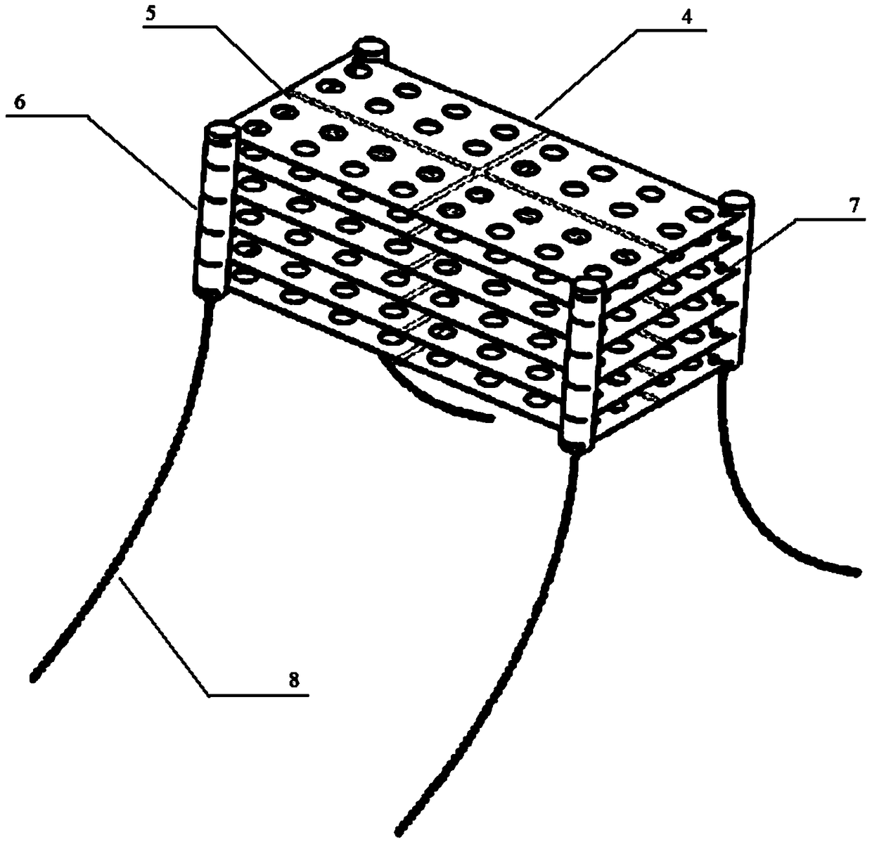 Horizontal plate floating wave dissipation device