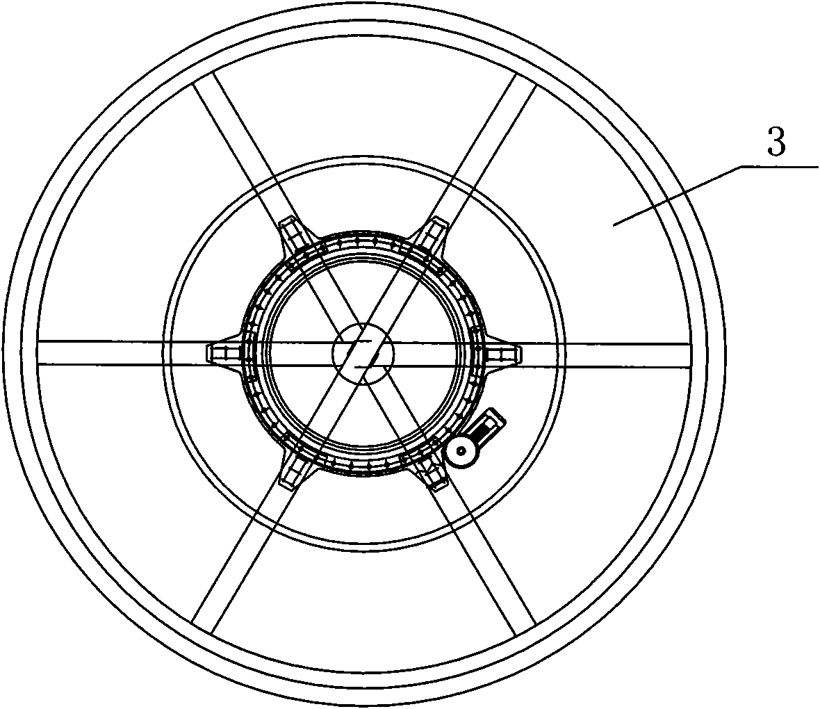 Rotation supporting structure of electric machine stator winding paint-dipping system