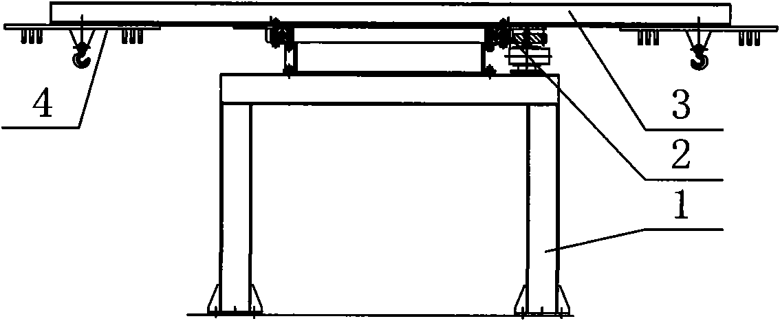 Rotation supporting structure of electric machine stator winding paint-dipping system