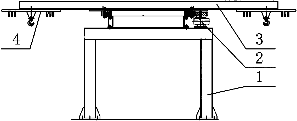 Rotation supporting structure of electric machine stator winding paint-dipping system