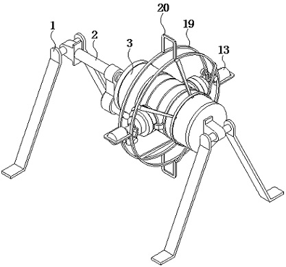 A barrel-type roller grinding device for workpiece polishing