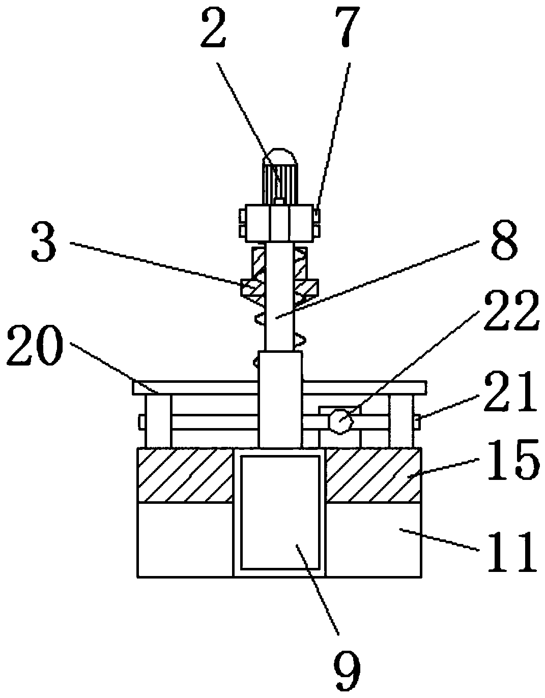 Steel plate drilling device with fixing and damping functions