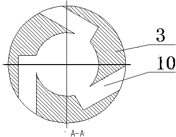 Upper vortex hole driving rotary spraying device for ocean drilling platform pile shoe assistant lifting