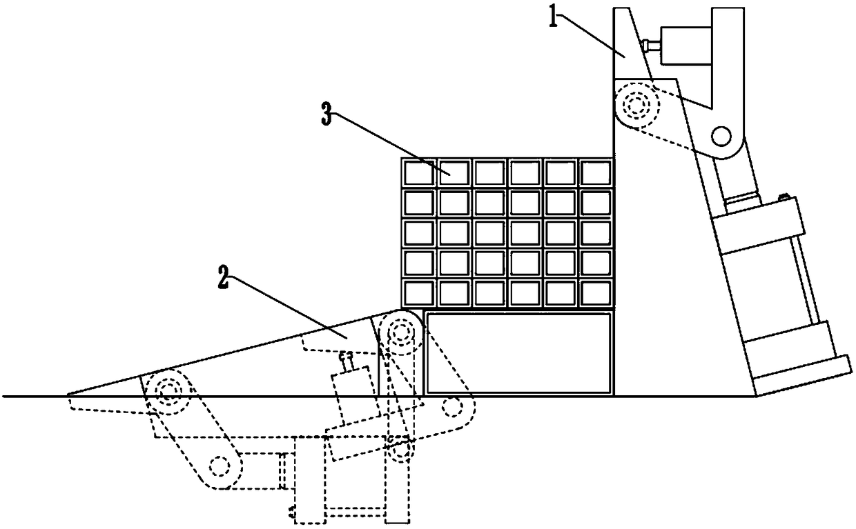 Square and rectangular tube packer pressing device using cylinders and sliding blocks and operation method thereof