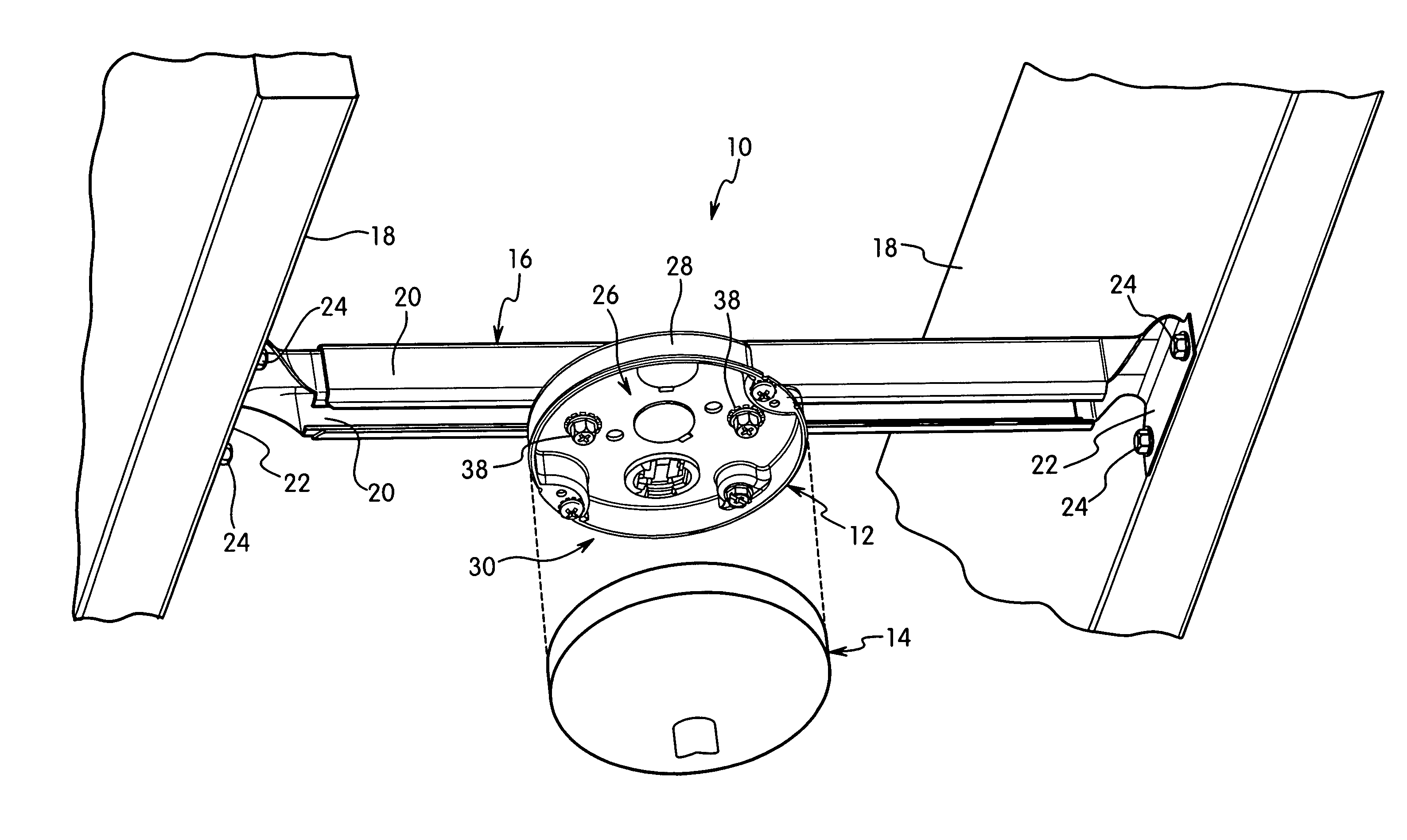 Electrical ceiling box for fixture support