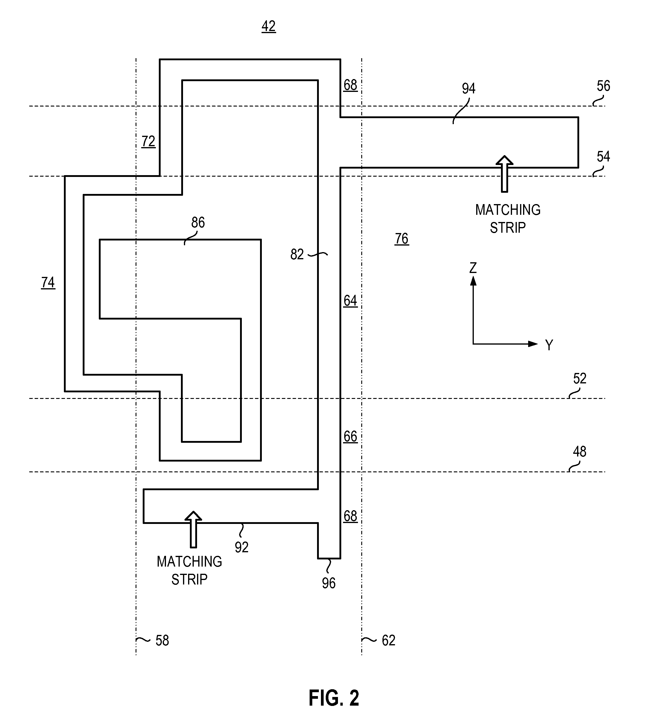 Antenna, and associated method, for a multi-band radio device