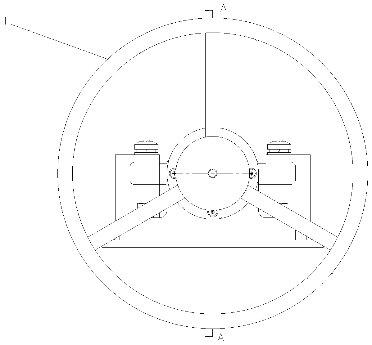 Ship simulator steering hand wheel transmission device