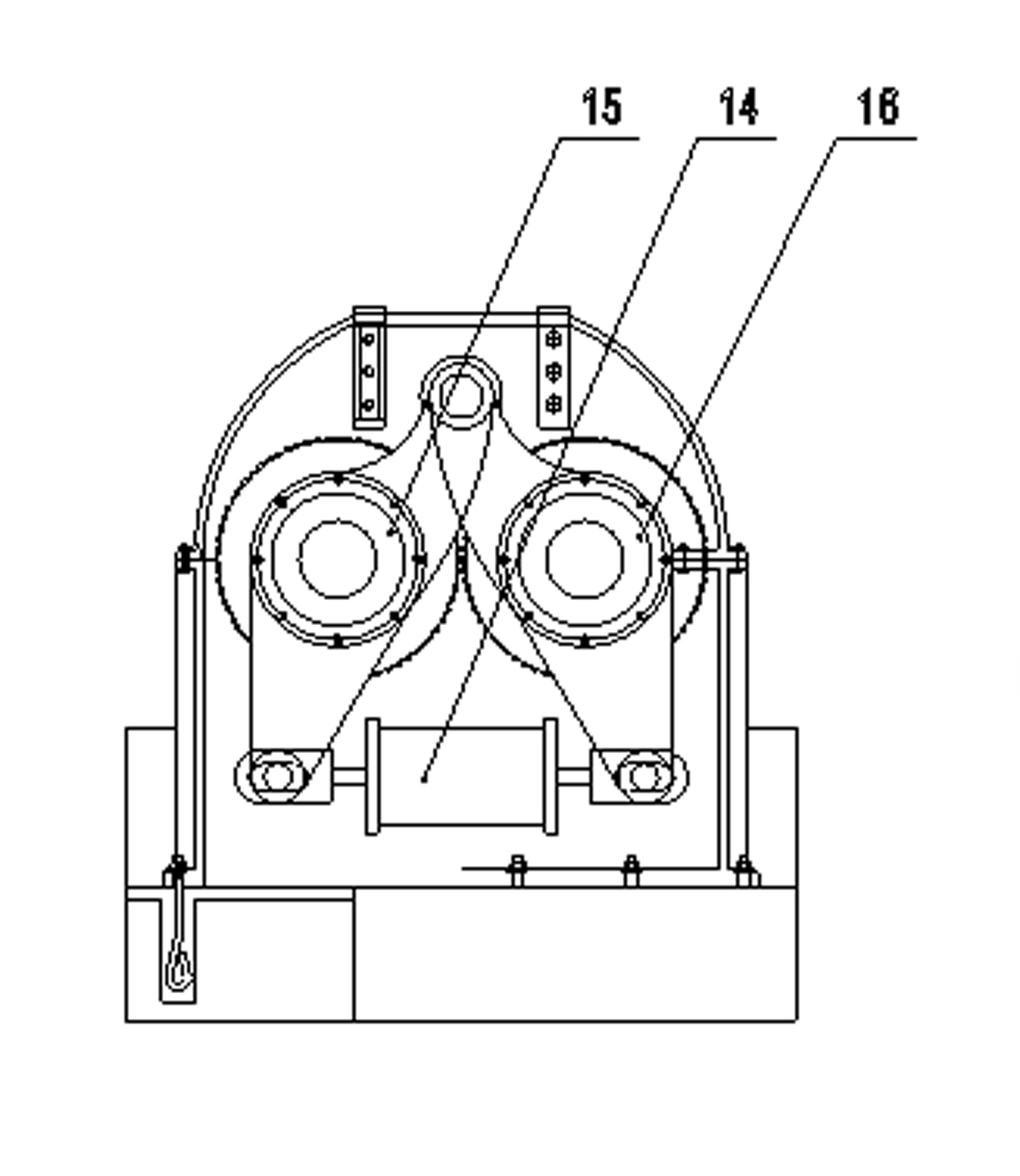 Over thick wood chip crusher