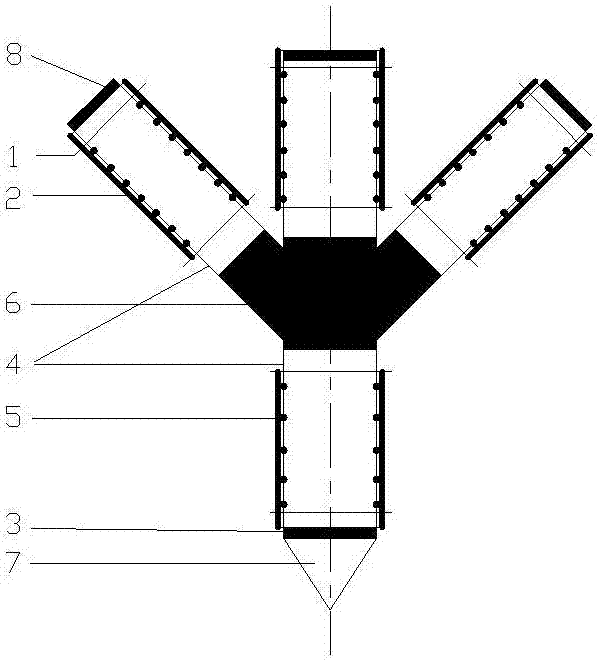 A vertical three-dimensional drainage device for dredging and filling silt reinforcement and its application method