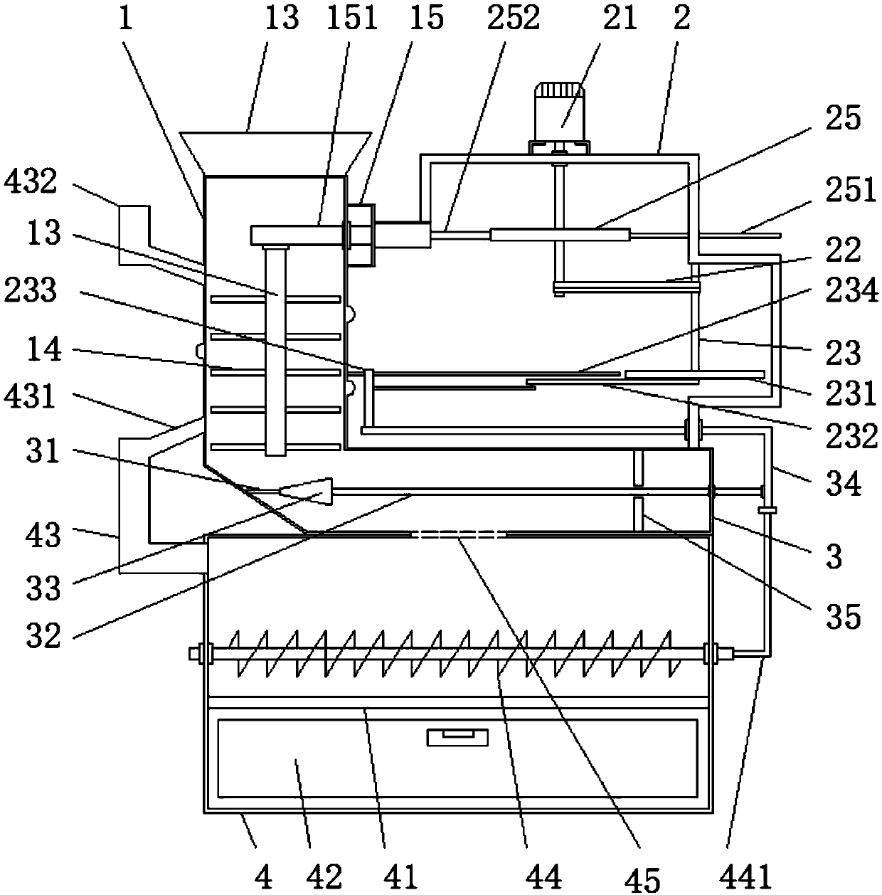 Garbage incinerator with blocking preventing and pre-smashing functions