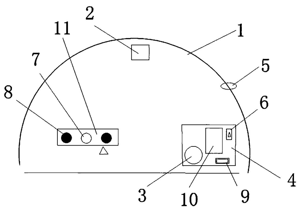 Gravity sensing pressure switch helmet