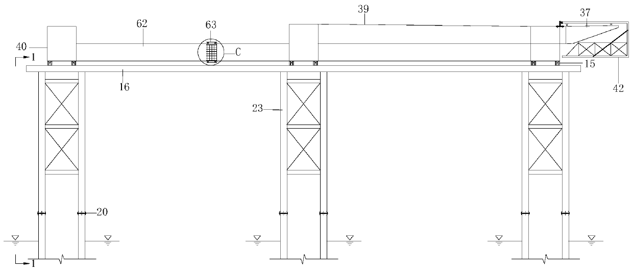 Steel truss arch bridge installation system and construction method thereof