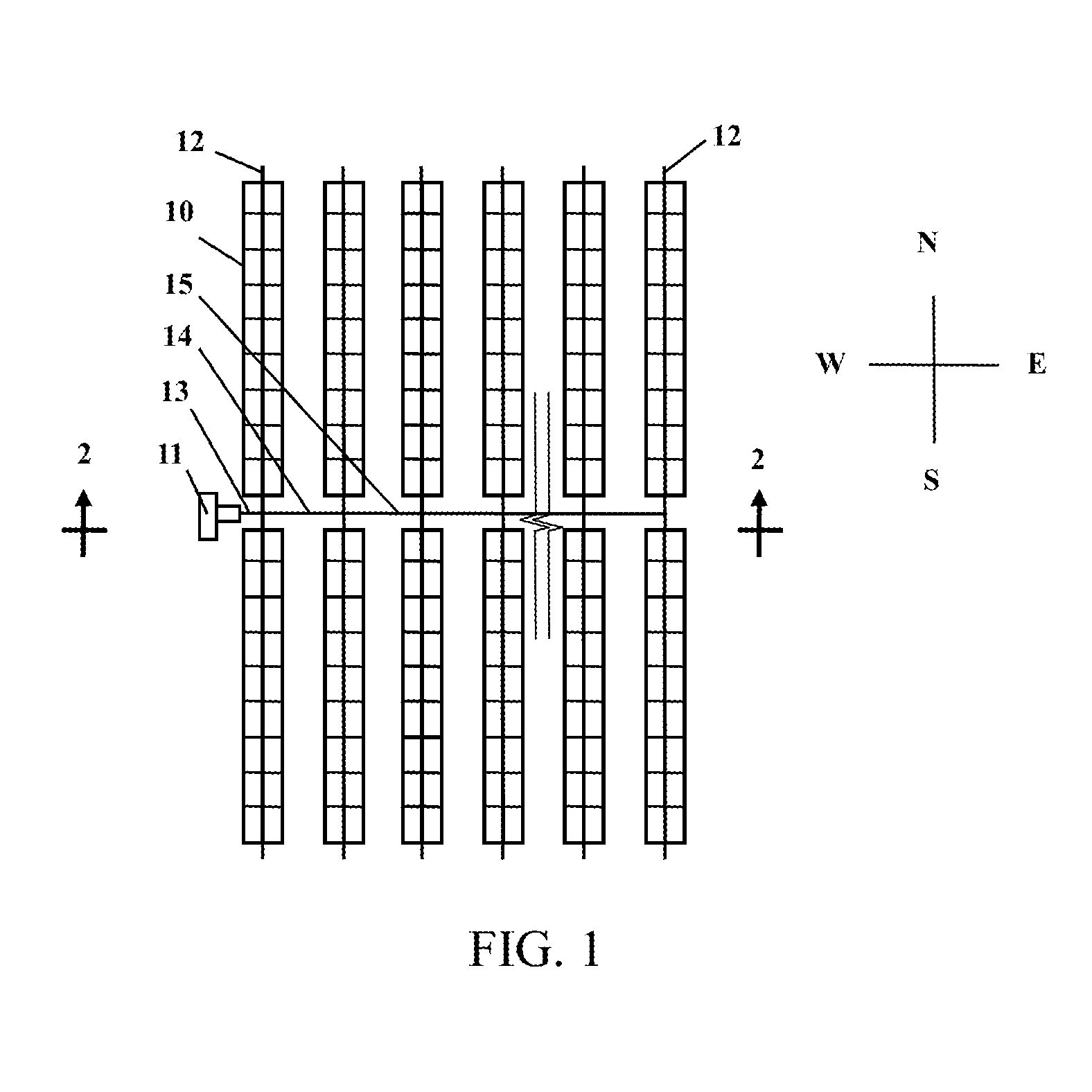 Ganged single axis solar tracker and its drive system