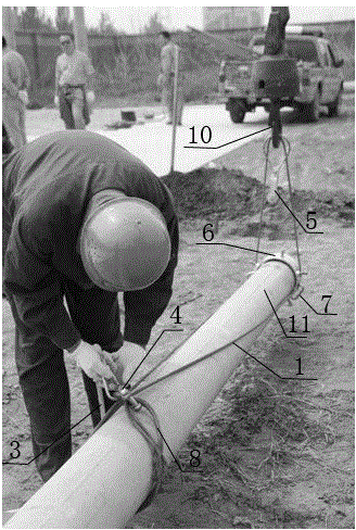 Method for hoisting self-release vertical upright rod and special lifting tool