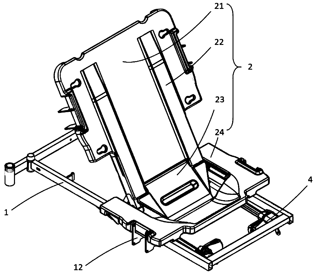 Multi-angle adjusting structure of bed board