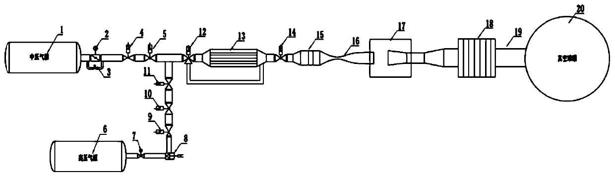 Wide-area air inlet pressure regulating system for hypersonic wind tunnel