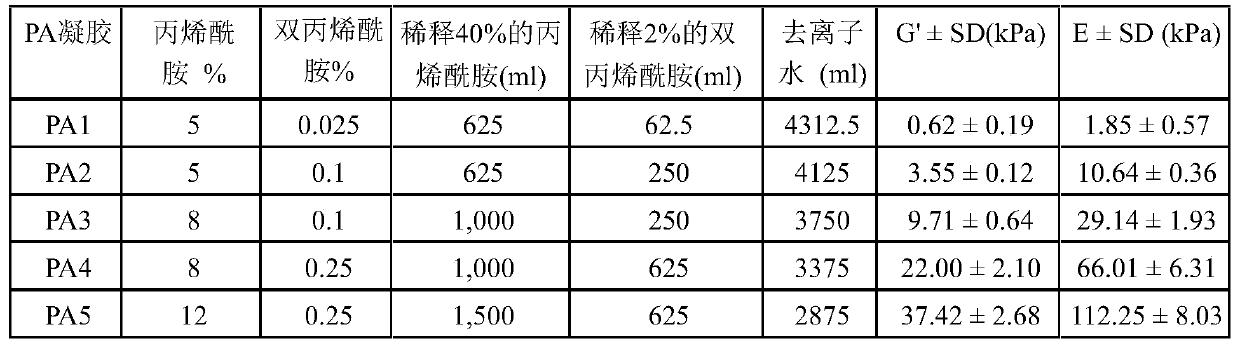 Large-batch manufacturing method and application of polyacrylamide gel films of in-vitro cell culture substrate materials with different hardness