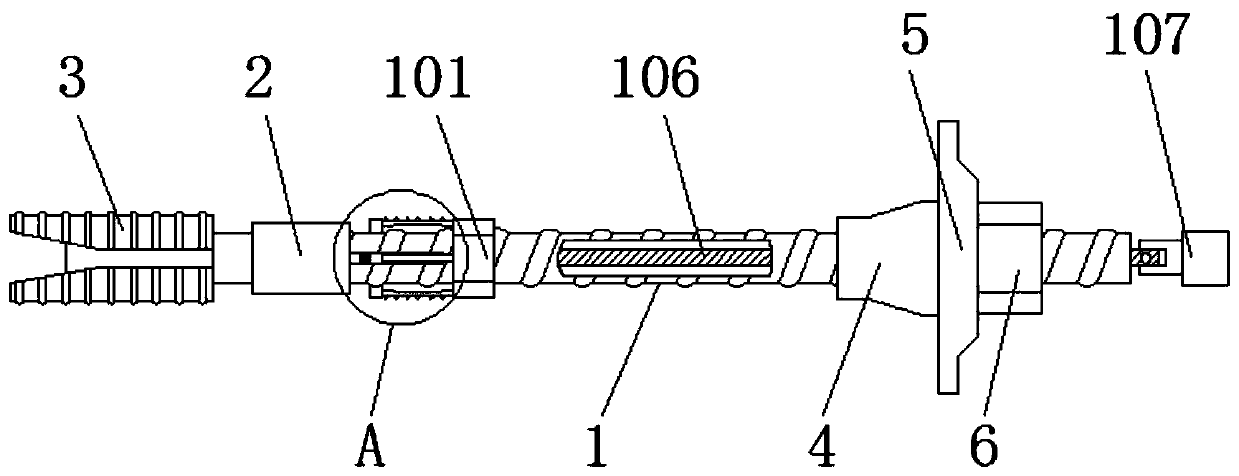 Extremely-soft rock anchor rod structure and construction method