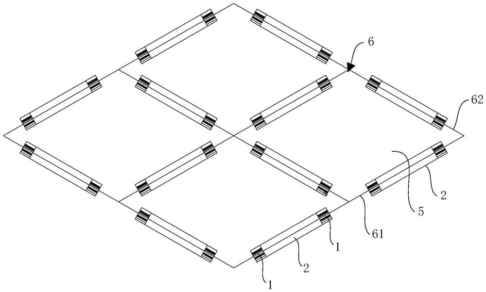 Three-way adjusting curtain wall connecting device and curtain wall construction method