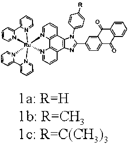 Preparation method and application of anthraquinone polypyridine ligand and ruthenium-anthraquinone complex