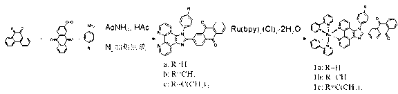 Preparation method and application of anthraquinone polypyridine ligand and ruthenium-anthraquinone complex