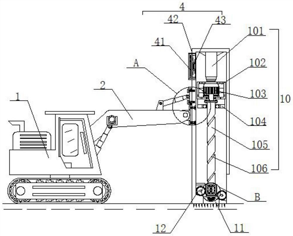 Highway bridge pile foundation drilling device and using method thereof