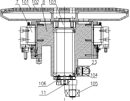 Variable-cross speed-change telescopic device for hygiene product water absorption body and variable-cross speed-change method